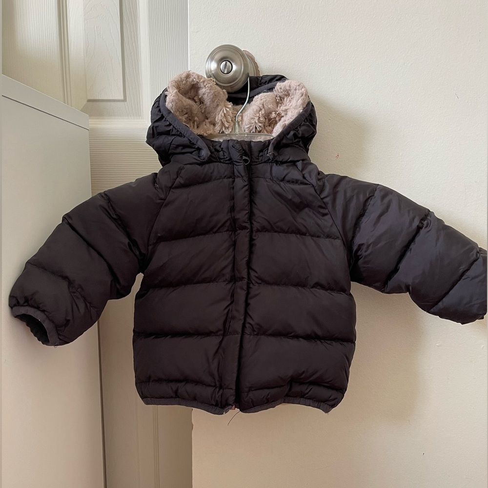 Used H &M black baby down jacket